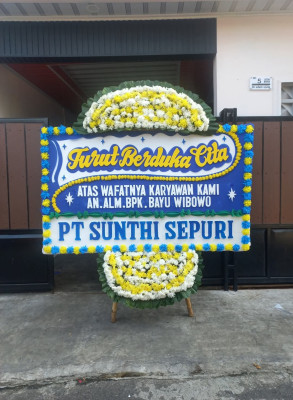 Papan Bunga Duka di Mekarmukti